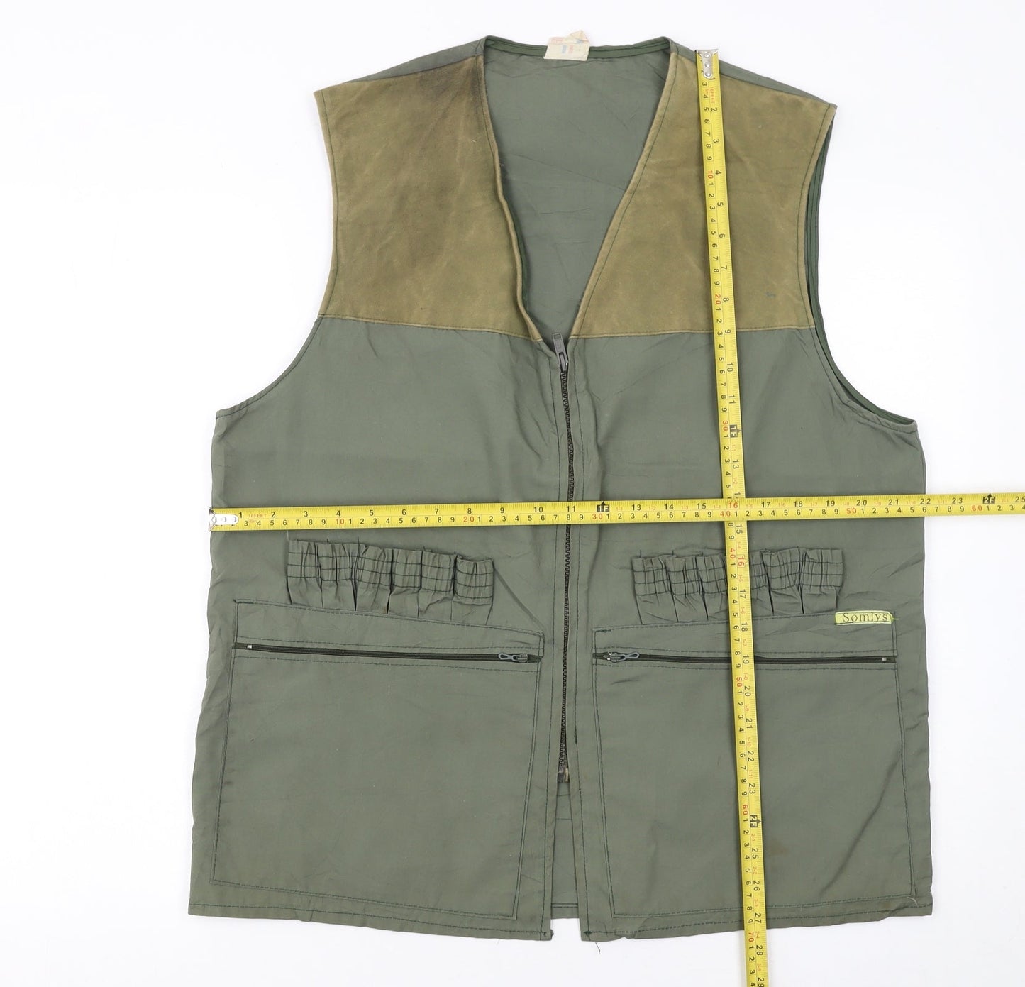 Somlys Men's Green Cotton Hunting Waistcoat Size 40 Bodywarmer