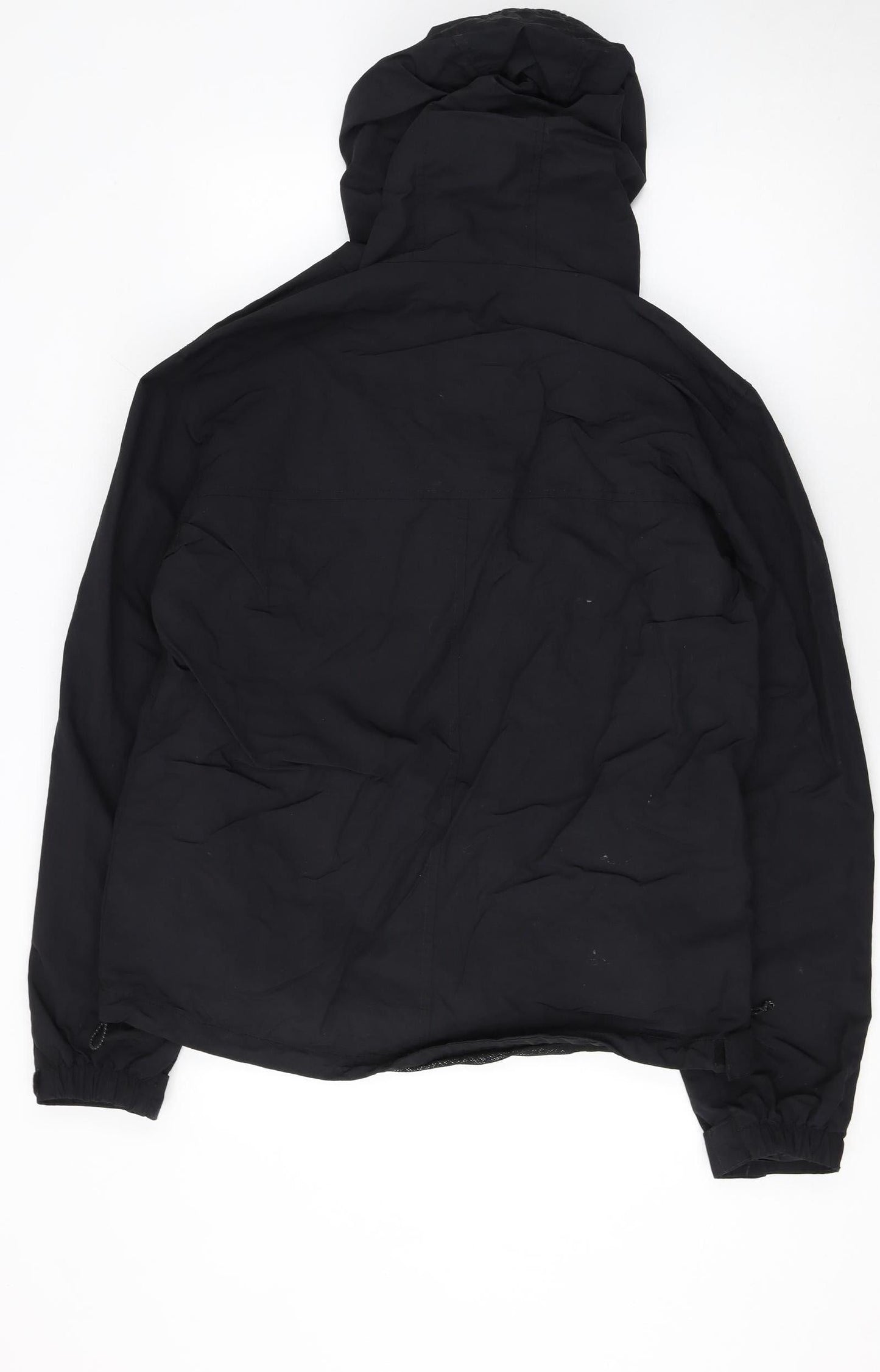 Vintage Industries Mens Black Anorak Jacket M Hooded Nylon