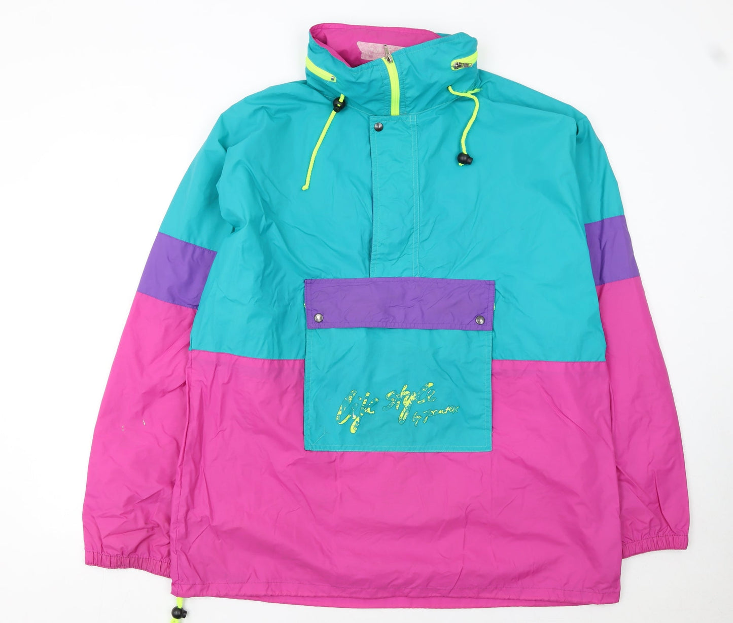 Jeantex Women's Multicoloured 80s Windbreaker Jacket Size 22