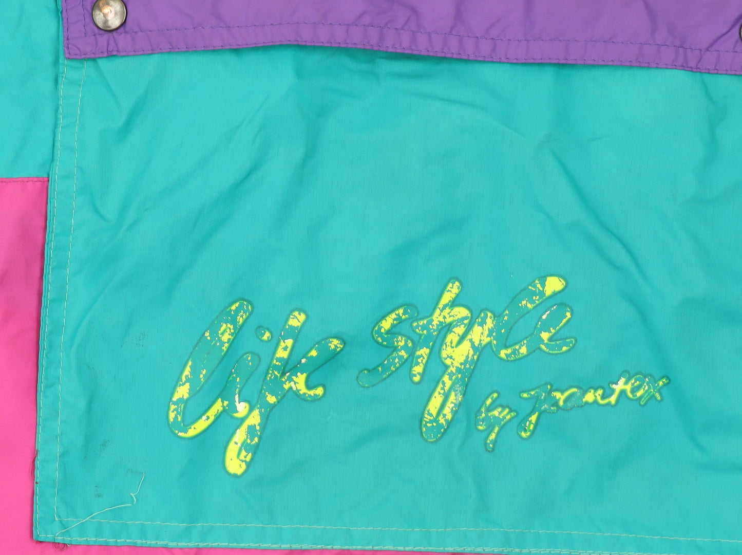 Jeantex Women's Multicoloured 80s Windbreaker Jacket Size 22