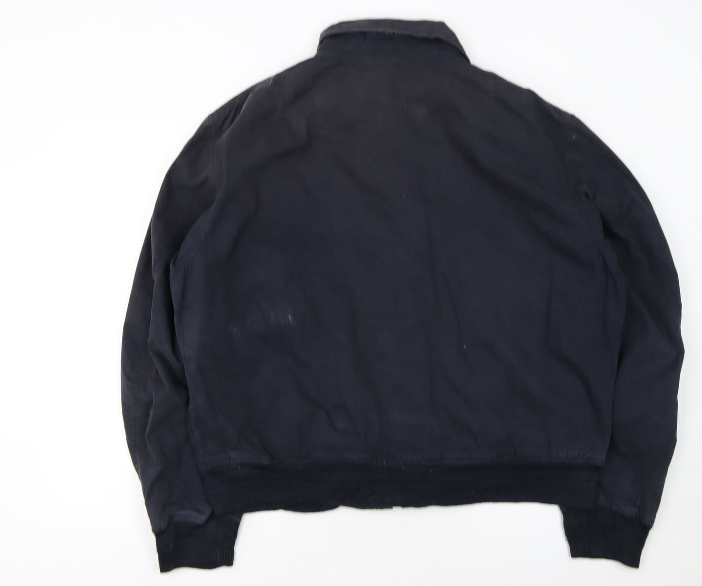 Gant Men's Blue Bomber Jacket L Twill Cotton Nylon Classic Style