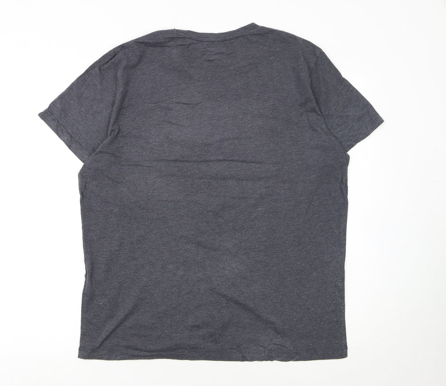 Jack & Jones Men's Grey 1990 Retro Graphic Crew Neck T-Shirt L Regular Fit