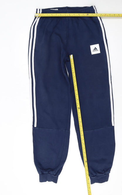 Adidas Mens Blue XL Jogger Sweatpants with Stripes