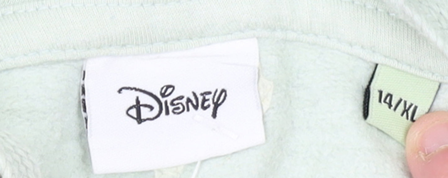 Disney Women's Mint Green Mickey Mouse Pullover Hoodie Size 14 XL