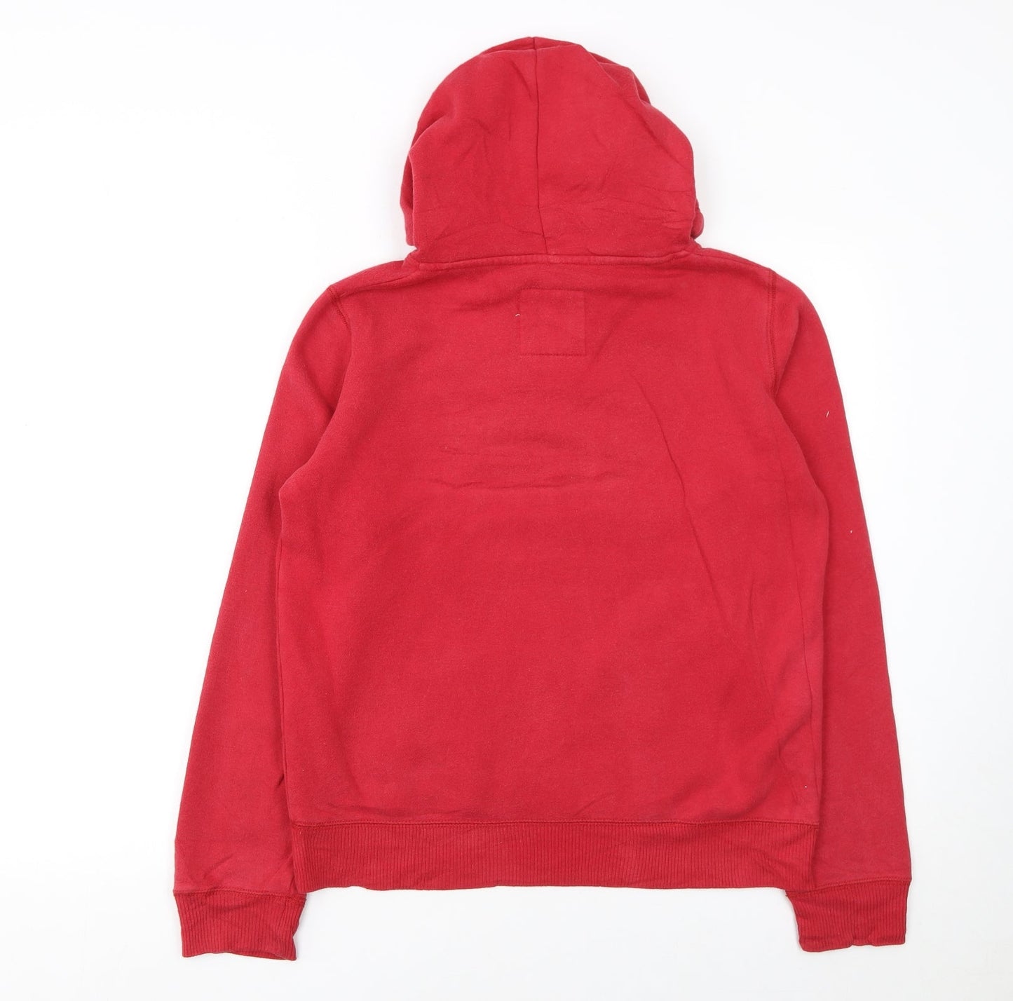Hollister Women Red Pullover Hoodie XS Cotton Blend Casual