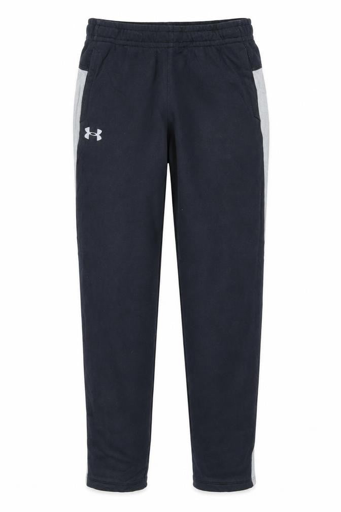 Under Armour Boys Black Joggers YLG Cotton Blend Elastic Waist Sportswear
