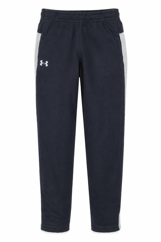 Under Armour Boys Black Joggers YLG Cotton Blend Elastic Waist Sportswear