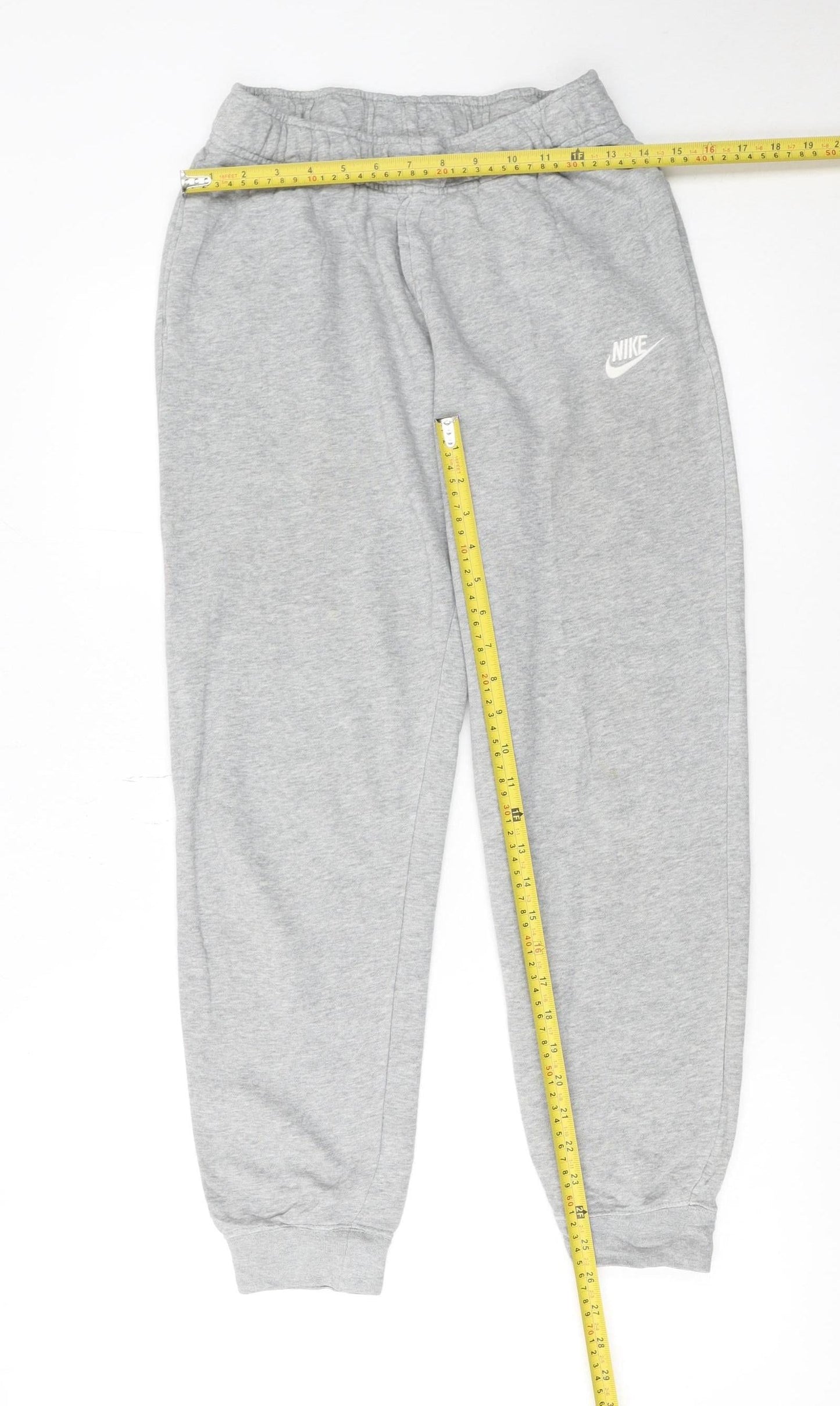 Nike Men's Grey Sweatpants S Regular Fit Cotton Blend