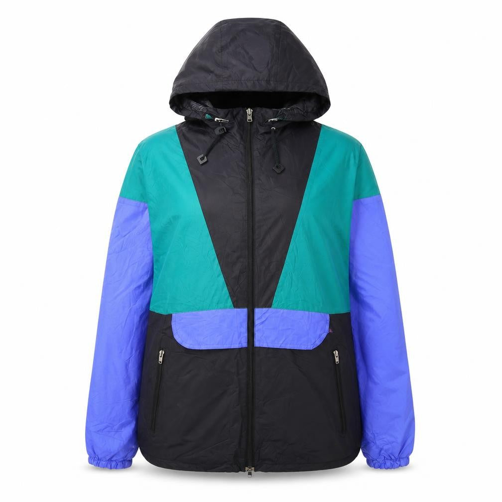 Salik International Womens Multicoloured 90s Windbreaker Jacket Size 6