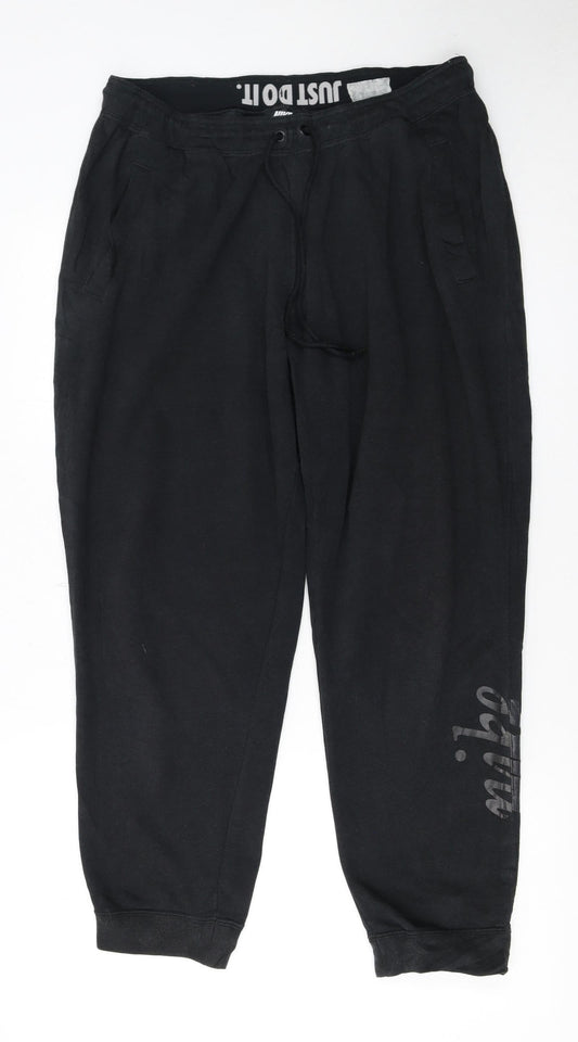 Nike Men's Black Jogger Trousers L Regular Fit Sportswear