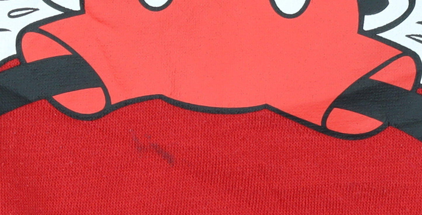 Primark Women Red Mickey Mouse Pullover Sweatshirt Size S 10/12