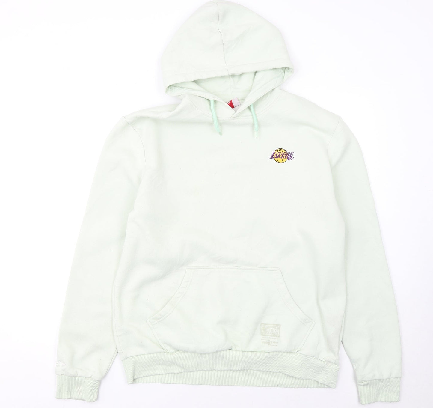 Mitchell & Ness Men’s White XL Pullover Hoodie Lakers Logo
