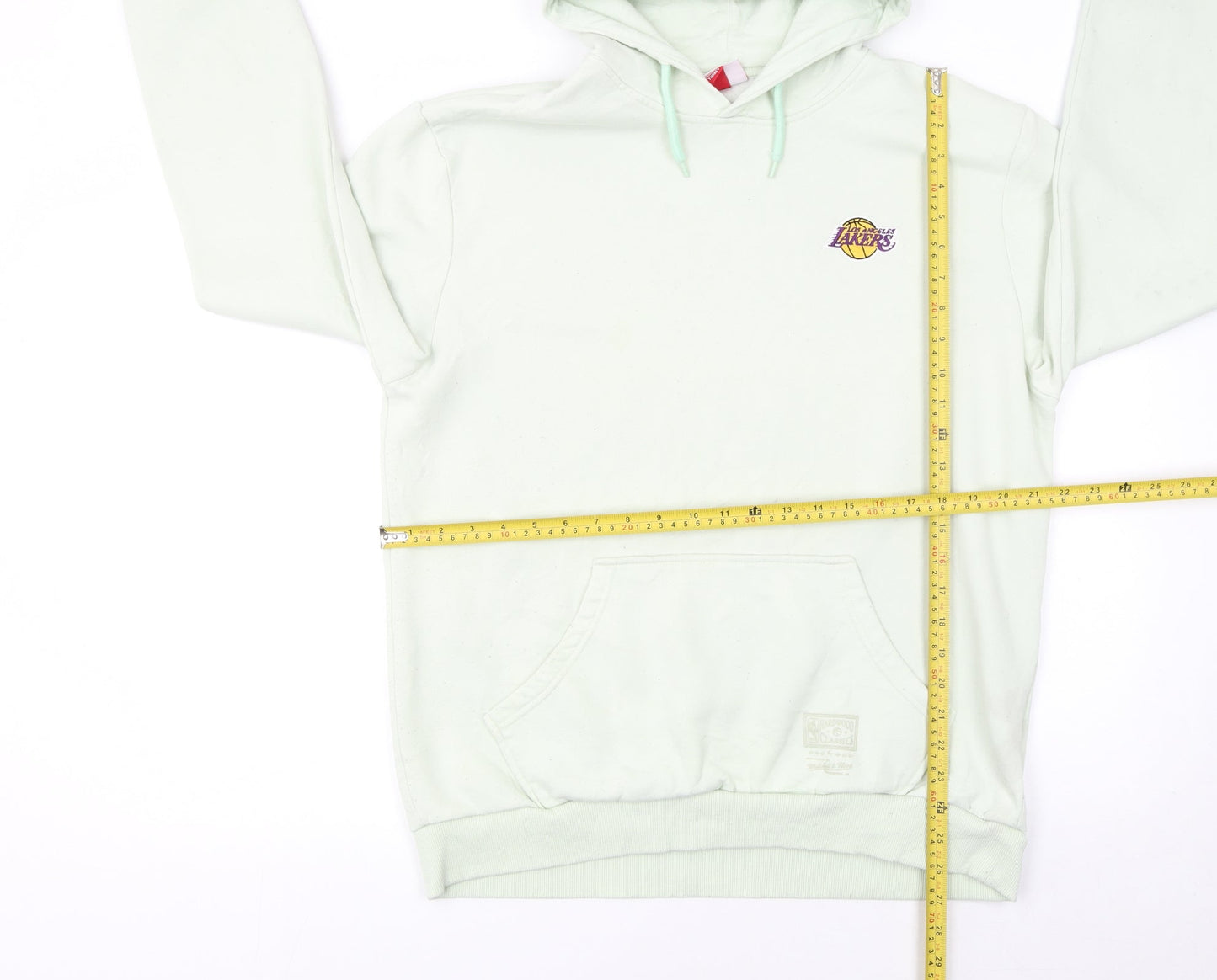 Mitchell & Ness Men’s White XL Pullover Hoodie Lakers Logo