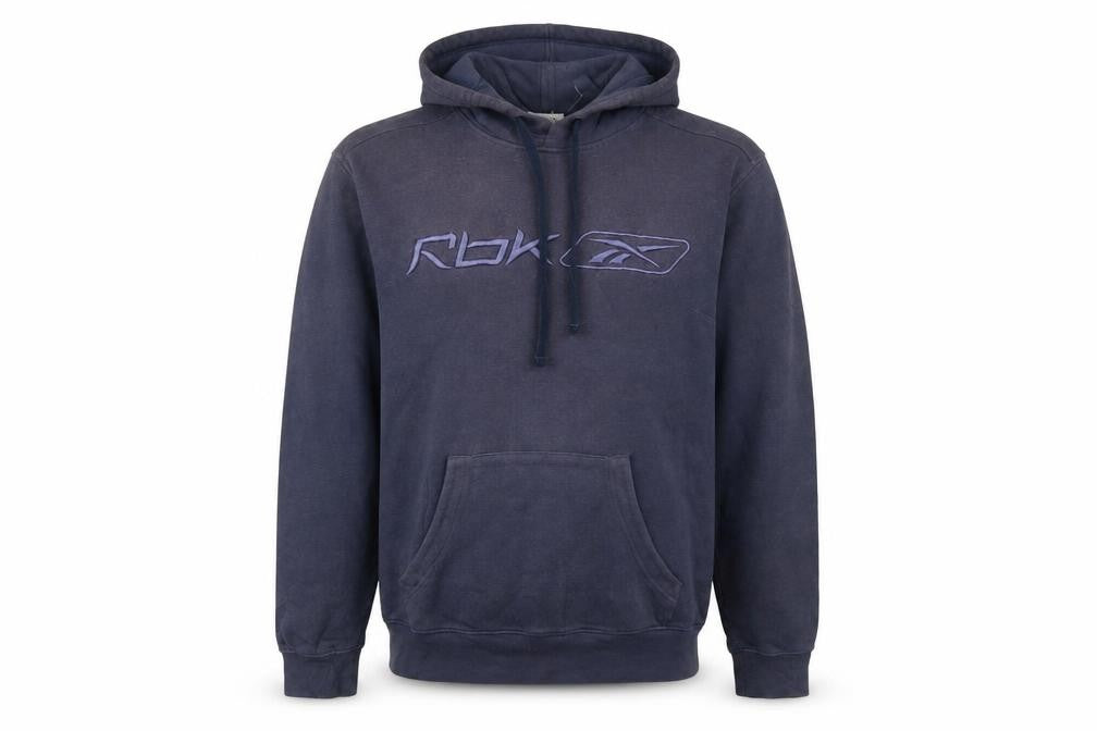 Reebok Men's Blue Embroidered Pullover Hoodie Size S