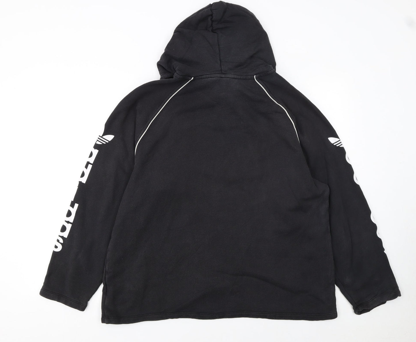 Adidas Women's Black Pullover Hoodie Size 14 with Logo Print