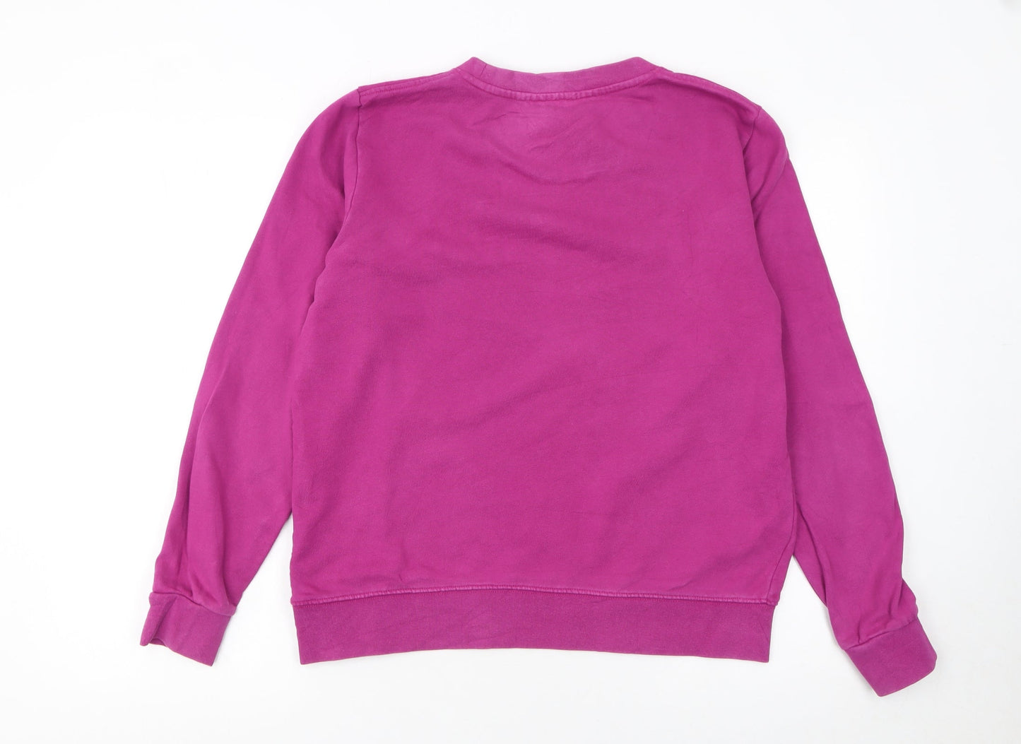 Wrangler Womens Pink Crew Neck Cotton Pullover Sweatshirt Size S