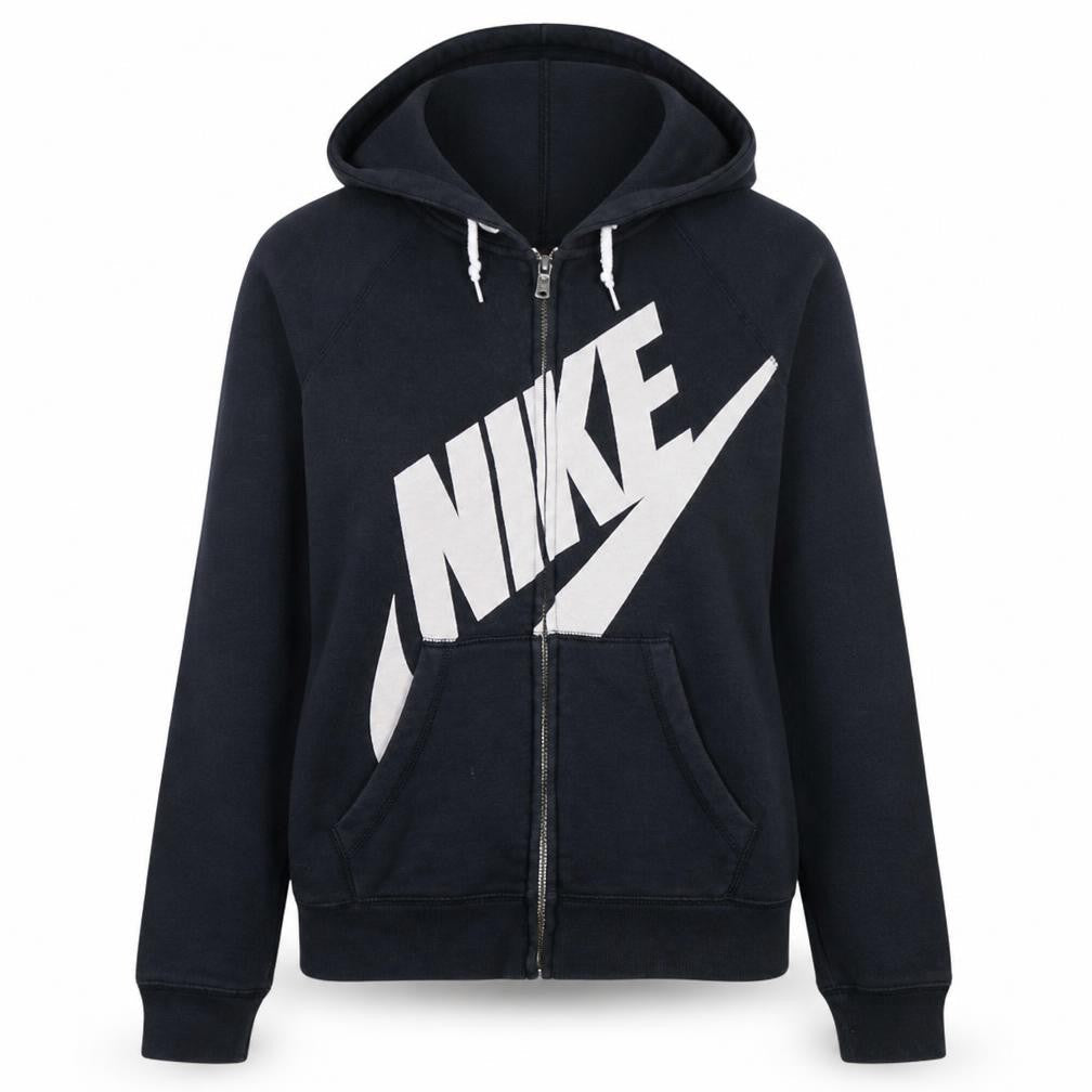 Nike Women's Black Small Full Zip Hoodie Sweatshirt with Logo