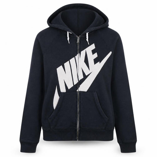 Nike Women's Black Small Full Zip Hoodie Sweatshirt with Logo