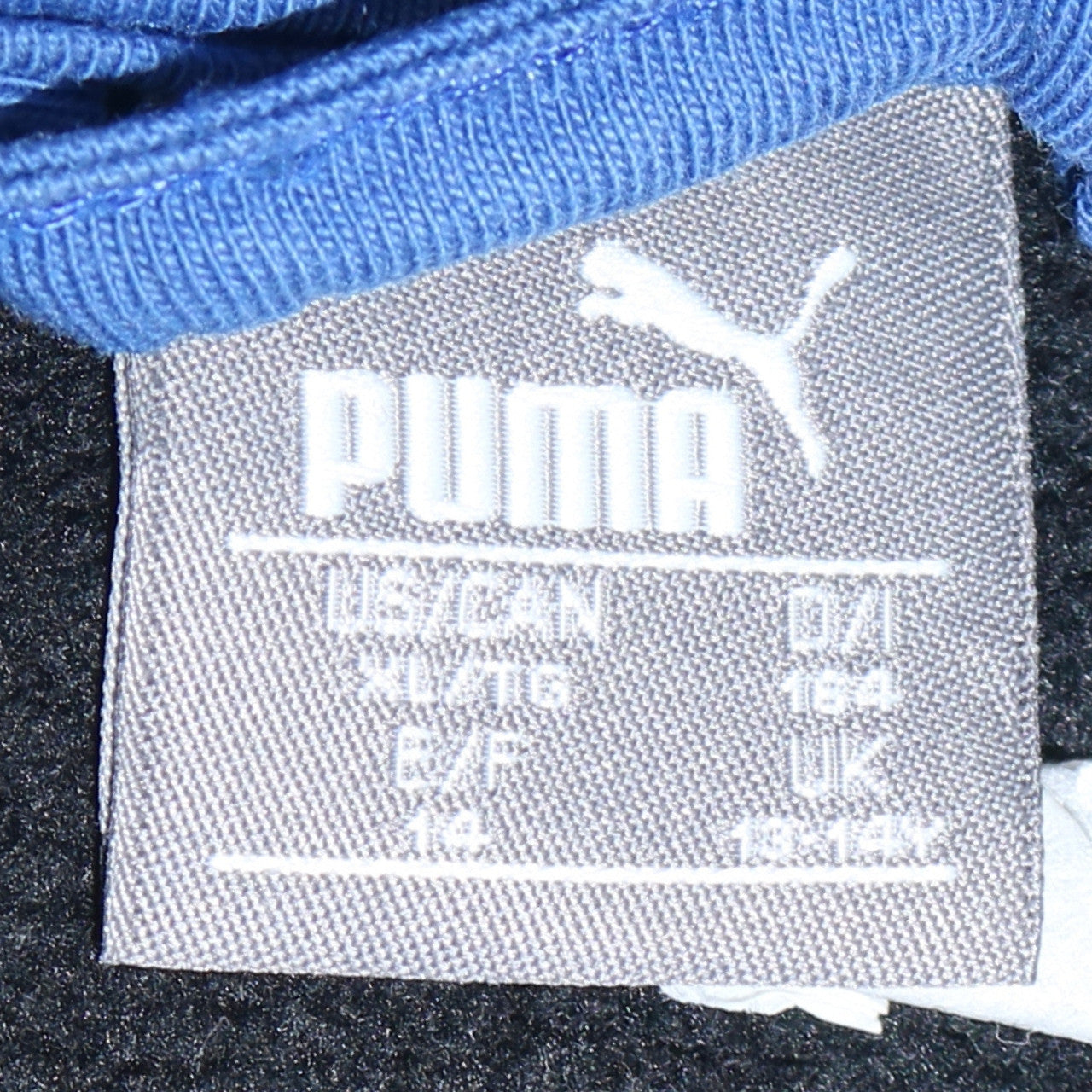 Puma Boys Black Full Zip Hoodie 13-14 Years Athletic Fleece Sweatshirt