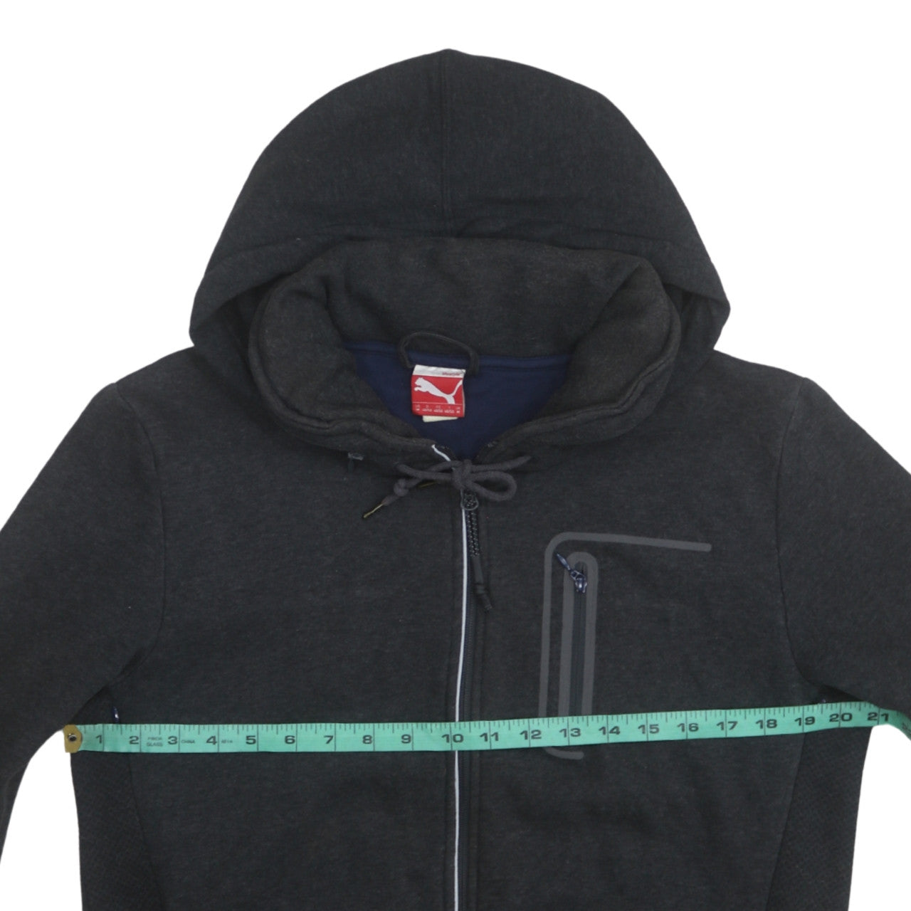 Puma Men's Black Full Zip Hoodie Size M Sports Fleece Sweatshirt