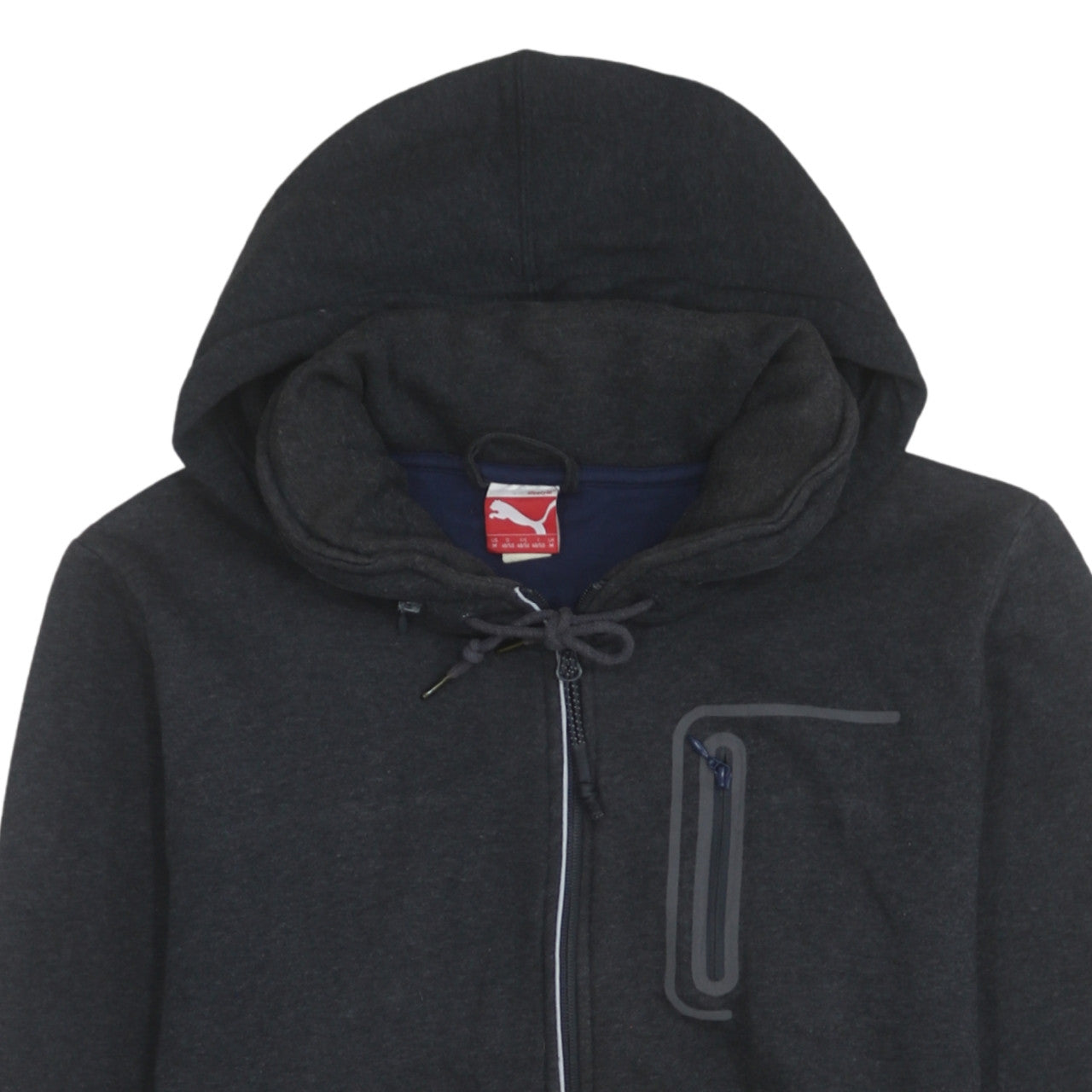 Puma Men's Black Full Zip Hoodie Size M Sports Fleece Sweatshirt