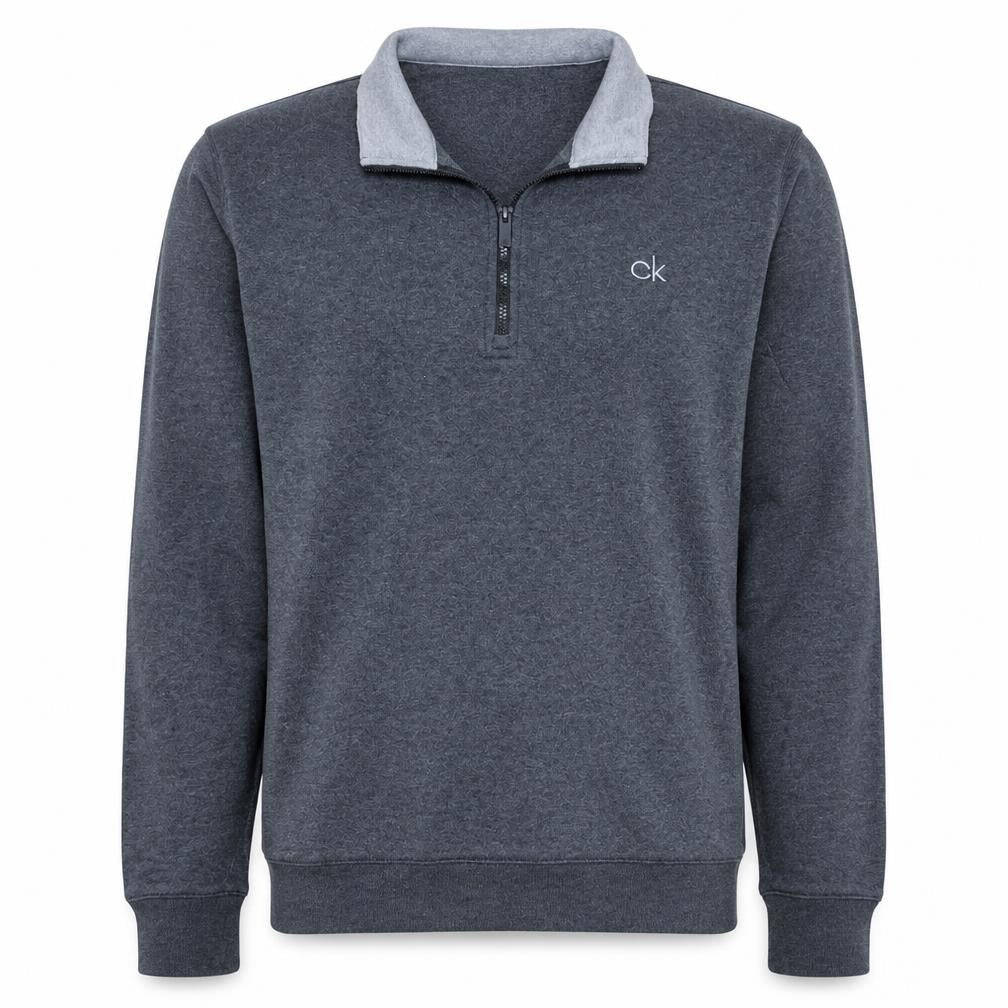 Calvin Klein Men’s Grey 1/4 Zip Golf Sweatshirt XL Regular Fit