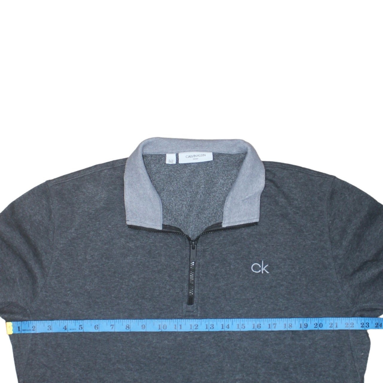 Calvin Klein Men’s Grey 1/4 Zip Golf Sweatshirt XL Regular Fit