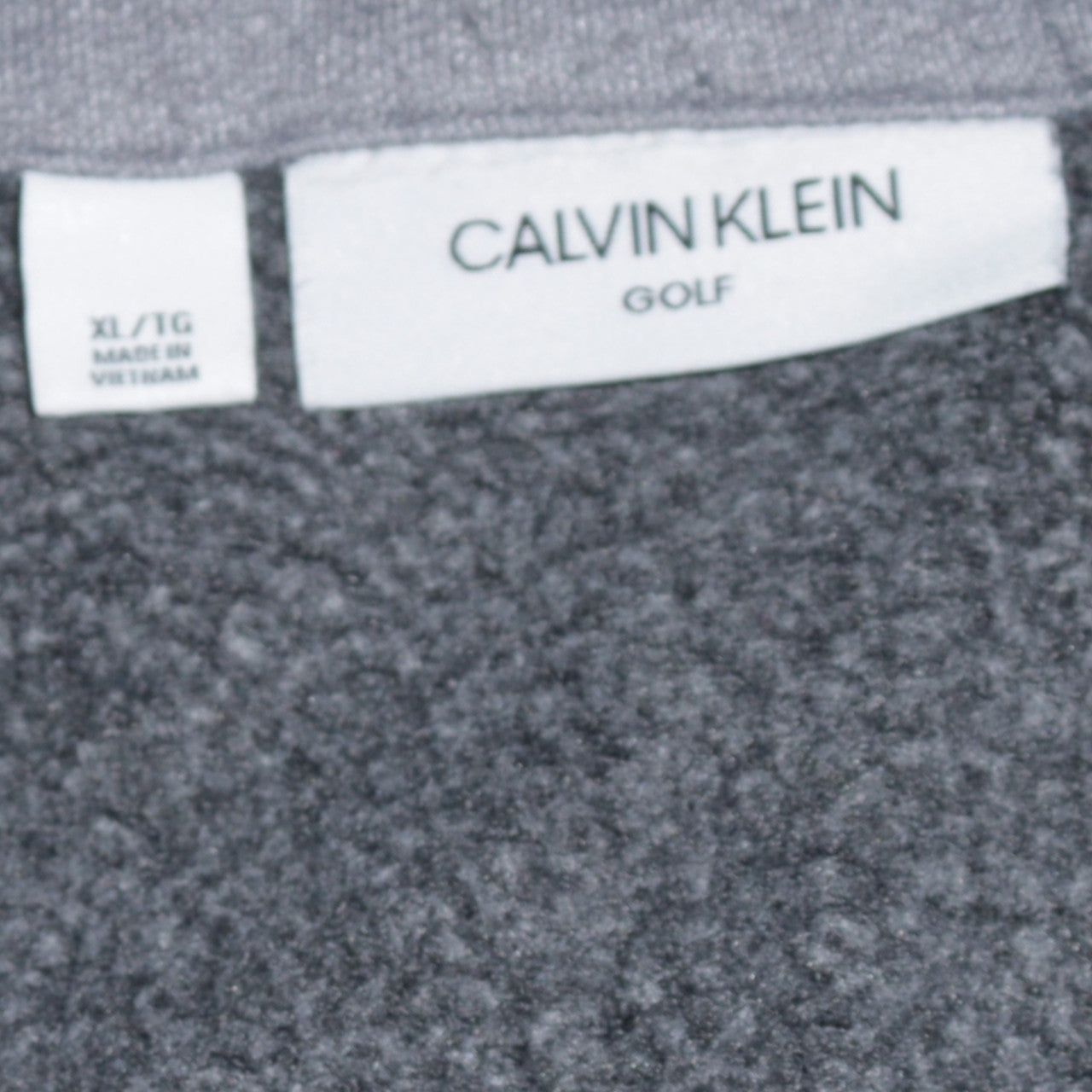 Calvin Klein Men’s Grey 1/4 Zip Golf Sweatshirt XL Regular Fit
