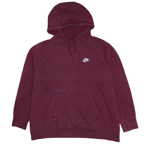 Nike Men's Red Pullover Hoodie XL Fleece Logo Sweatshirt
