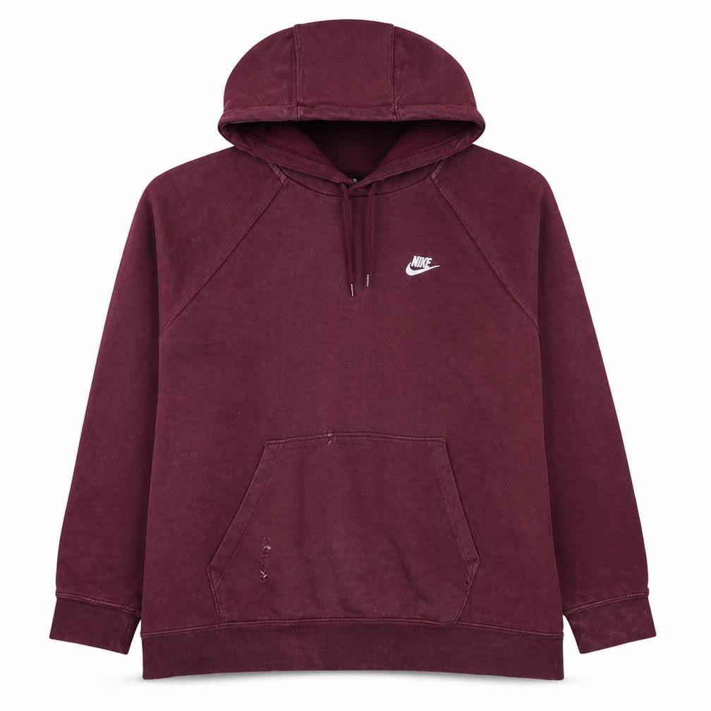 Nike Men's Red Pullover Hoodie XL Fleece Logo Sweatshirt