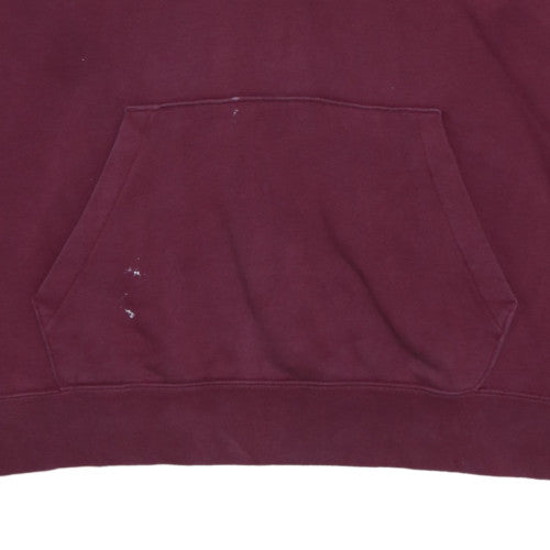 Nike Men's Red Pullover Hoodie XL Fleece Logo Sweatshirt