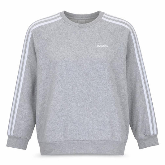 Adidas Womens Grey Crew Neck Sweatshirt UK 12-14 Casual Pullover