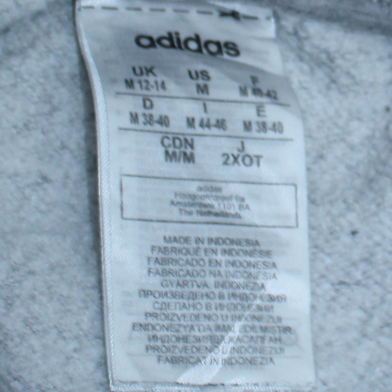 Adidas Womens Grey Crew Neck Sweatshirt UK 12-14 Casual Pullover