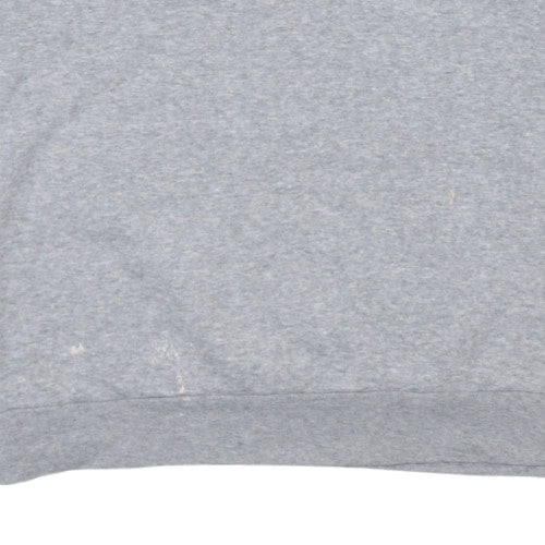 Adidas Womens Grey Crew Neck Sweatshirt UK 12-14 Casual Pullover
