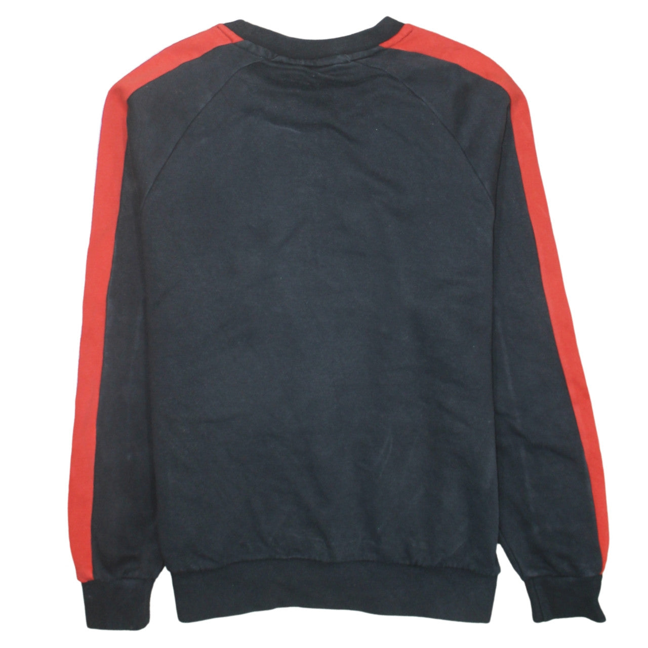 Adidas Womens Black Red Crew Neck Long Sleeve Sweatshirt Size 6