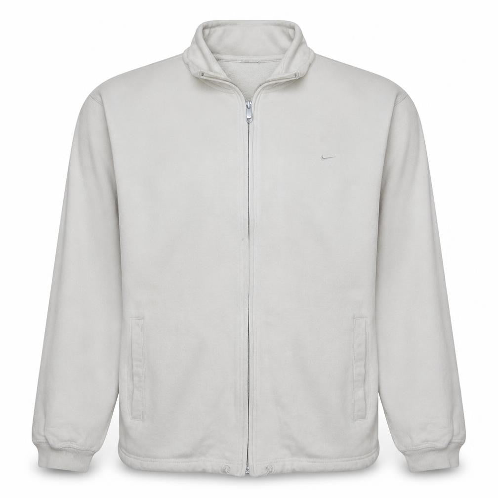Nike Men's White Full Zip Fleece Sweatshirt L