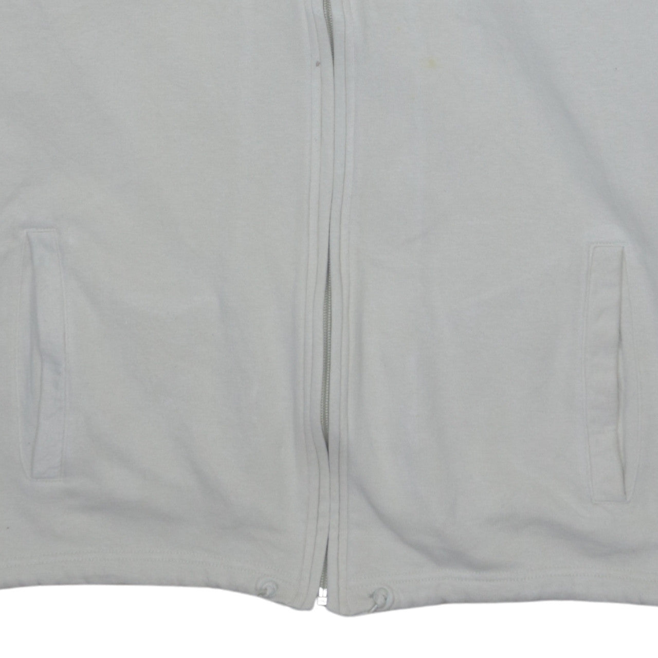 Nike Men's White Full Zip Fleece Sweatshirt L