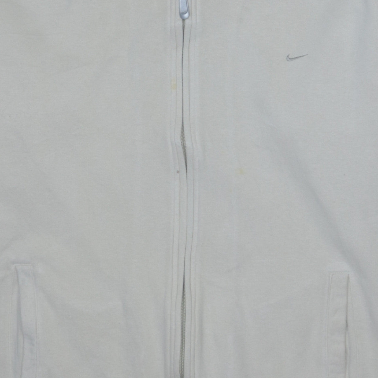Nike Men's White Full Zip Fleece Sweatshirt L