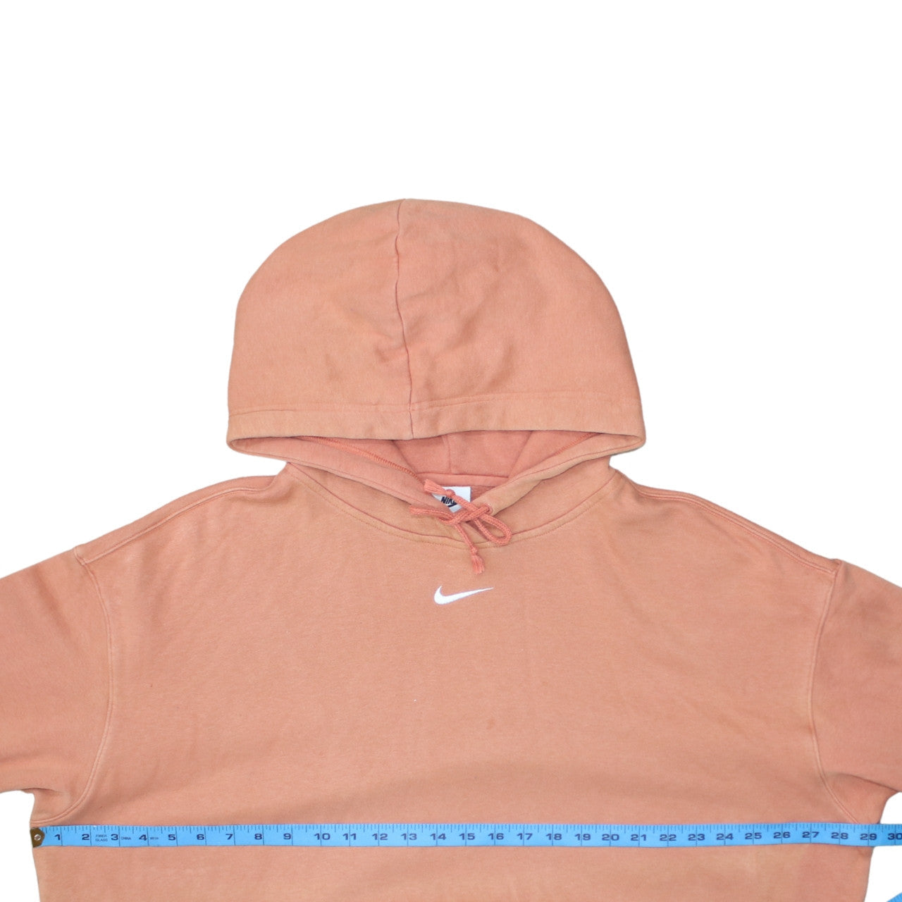 Nike Women’s Peach Pullover Hoodie L Cotton Blend Logo Sweatshirt