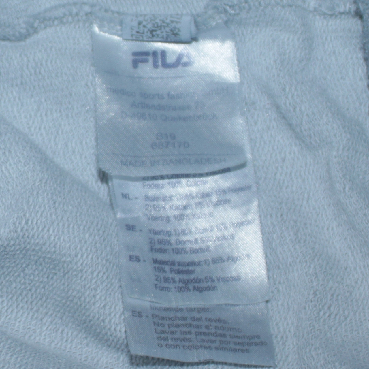 Fila Men’s Grey Pullover Hoodie XS Logo Graphic Hooded Sweatshirt