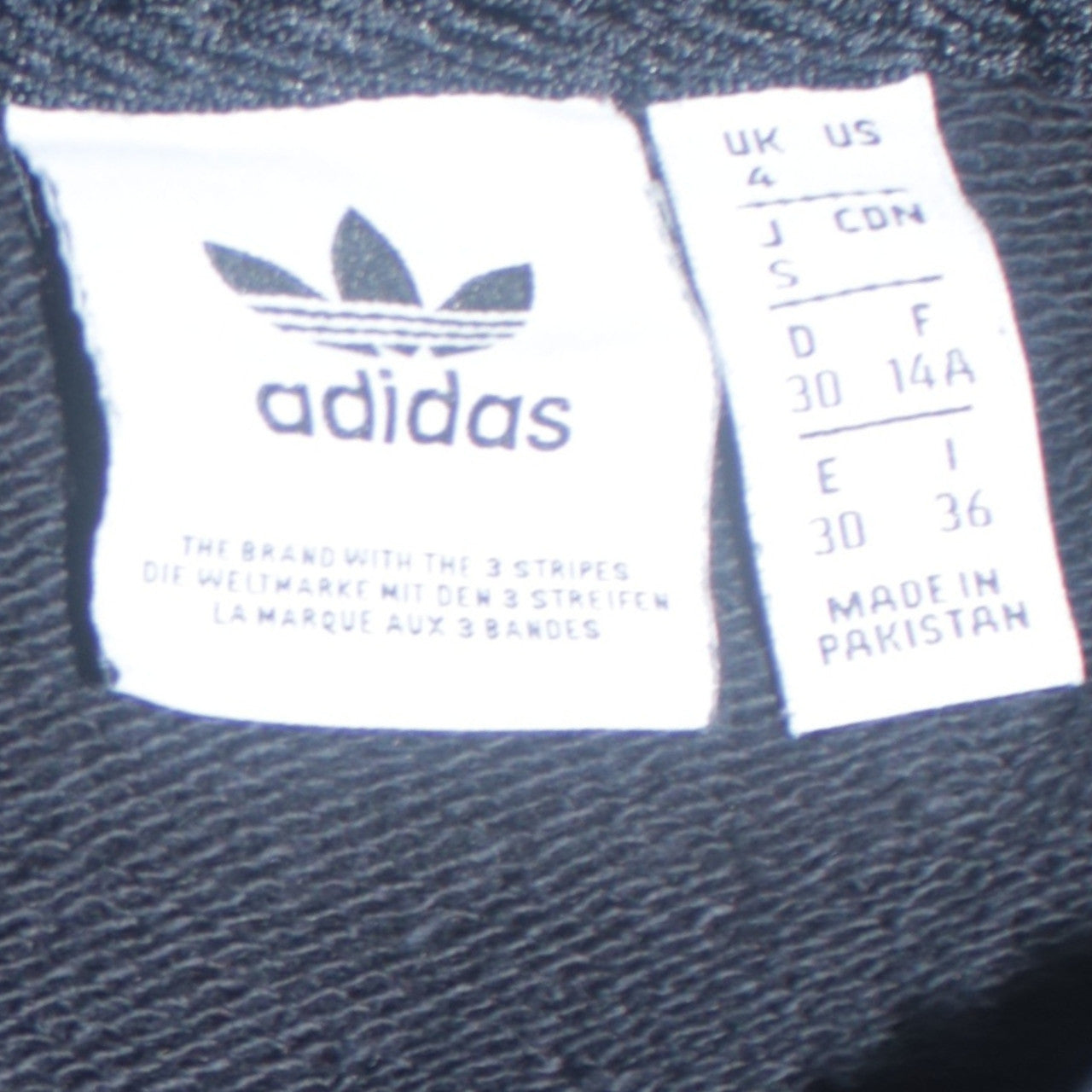 Adidas Womens Black Pullover Hoodie Size 4 Logo Print Casual Sweatshirt