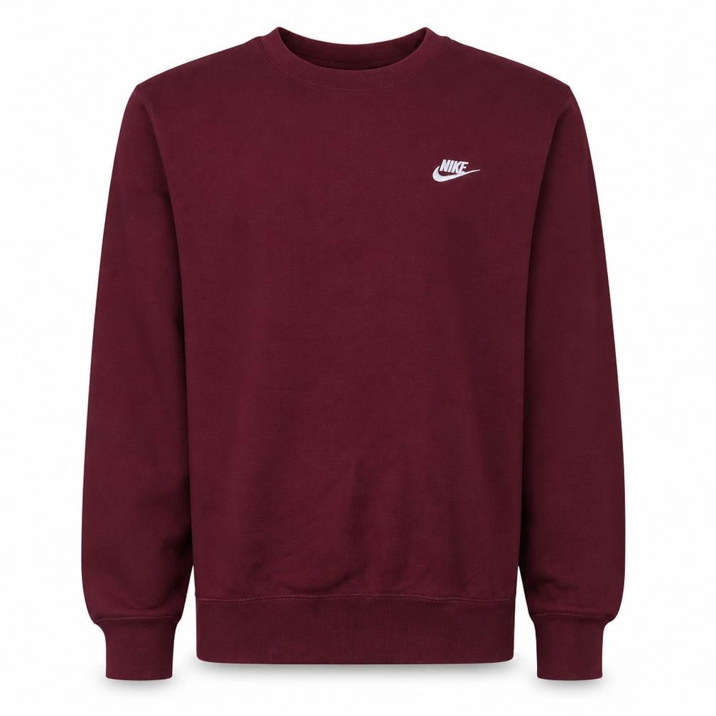 Nike Men's Maroon Crew Neck Sweatshirt Small Tall Cotton Blend