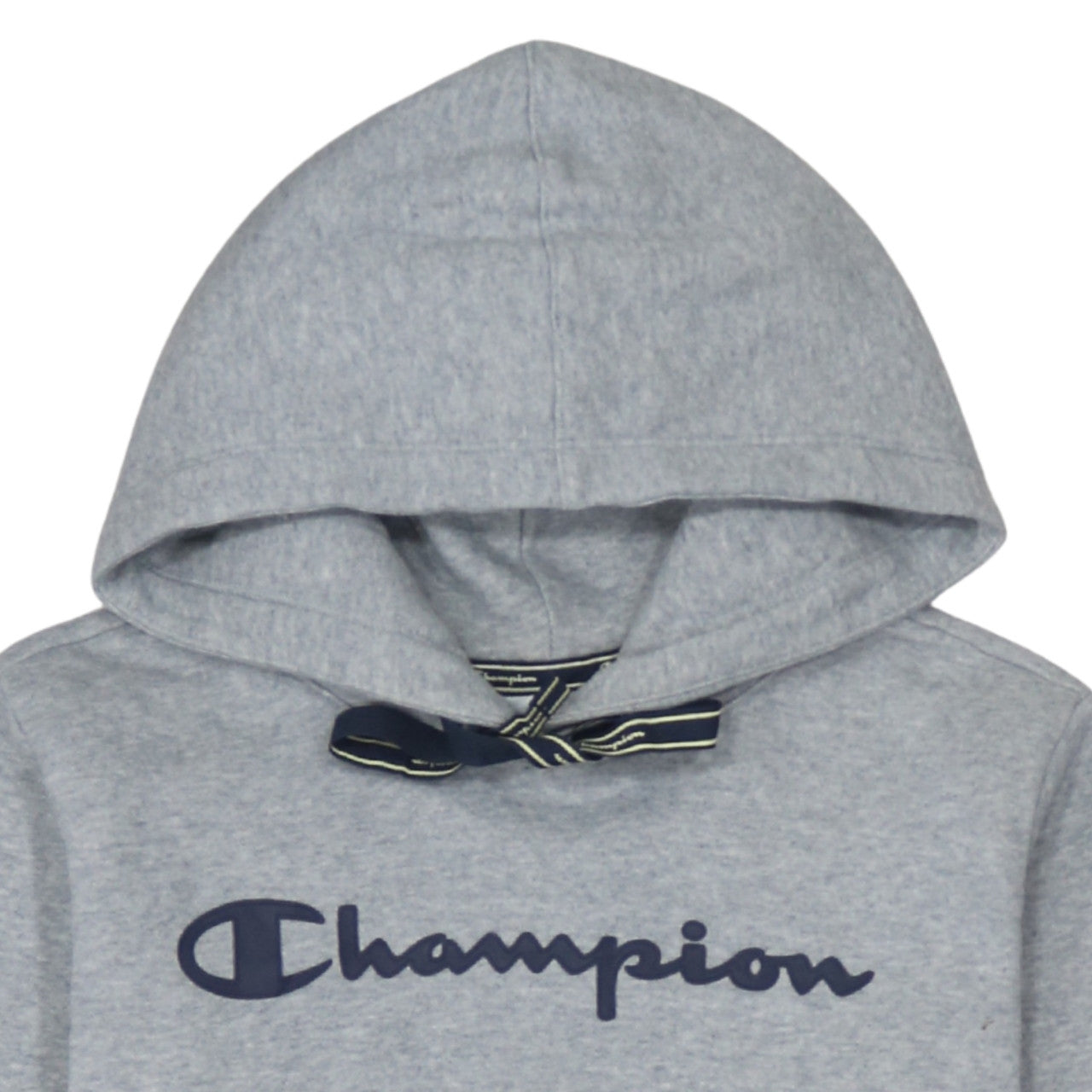 Champion Womens Grey Hoodie Medium Pullover Cotton Blend Logo