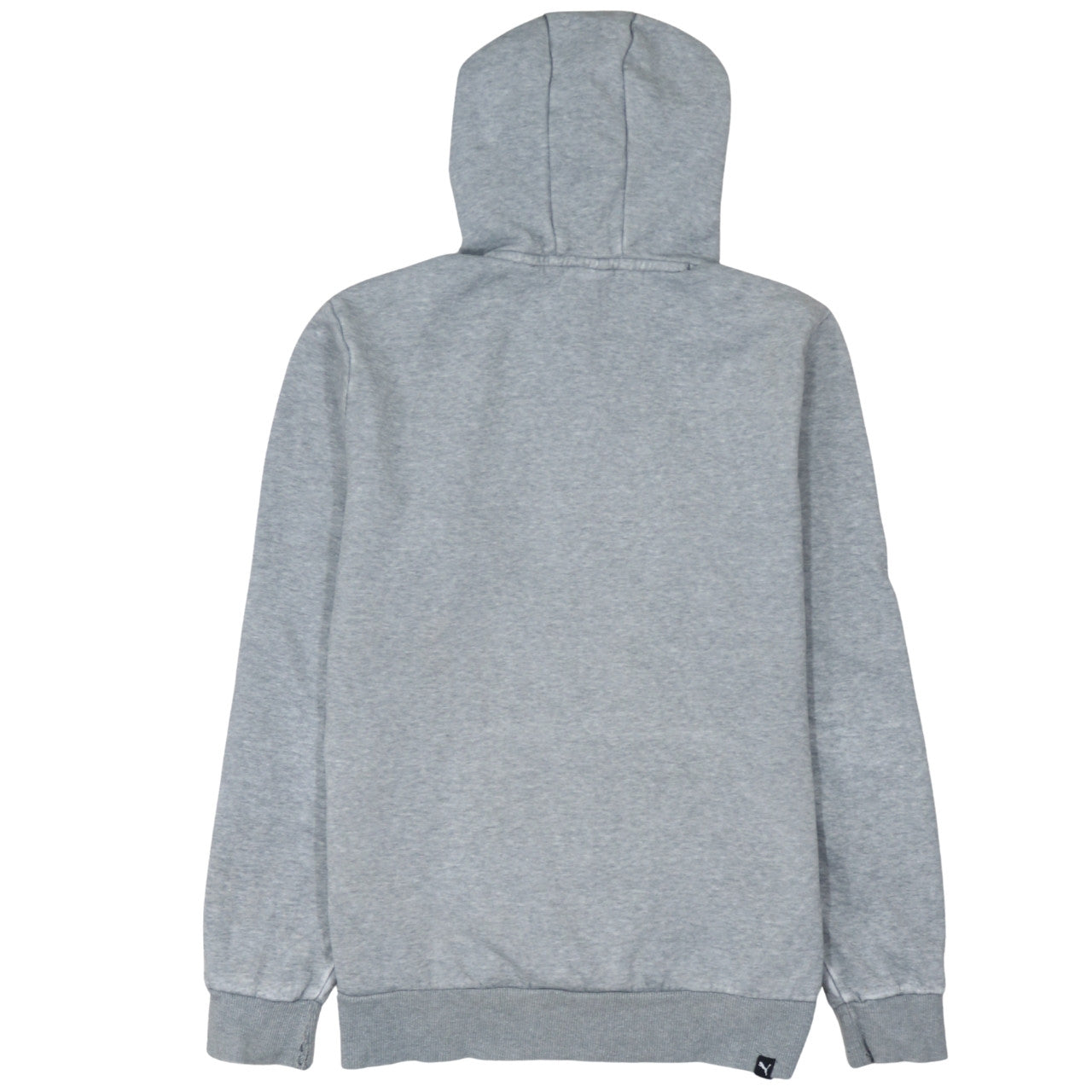 Puma Men’s Grey Pullover Hoodie Small Regular Fit Logo Fleece