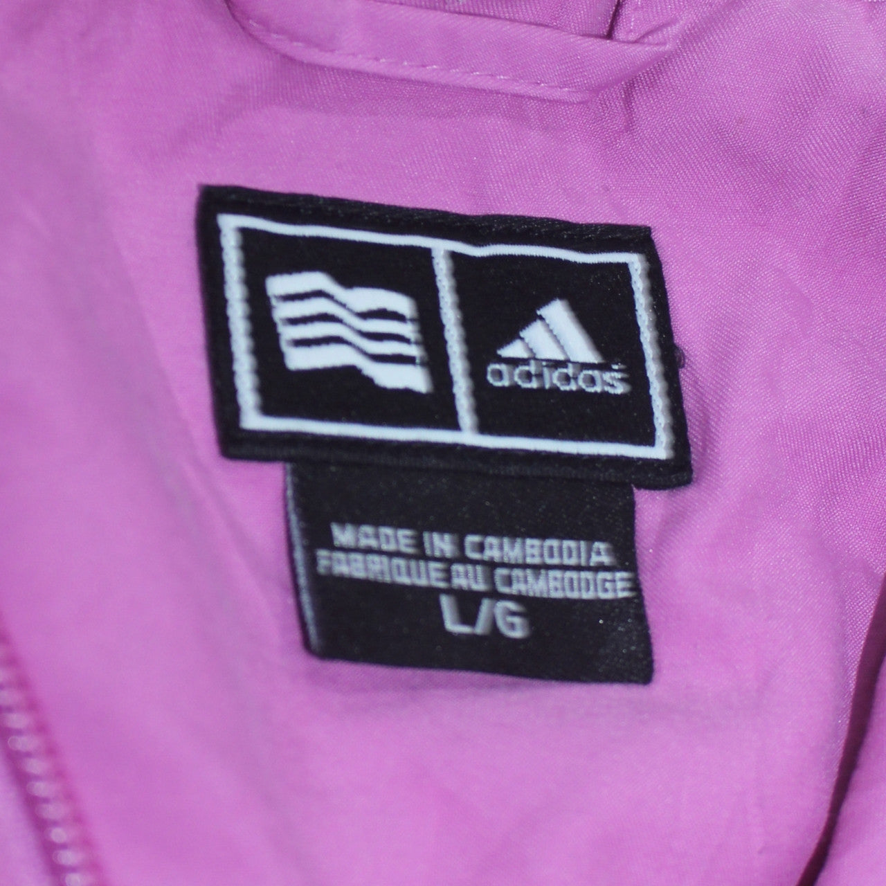 Adidas Womens Pink 1/4 Zip Pullover Sweatshirt Size L Polyester