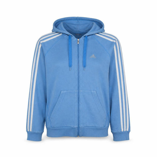 Adidas Women Blue Full Zip Hoodie Small Essentials Sportswear