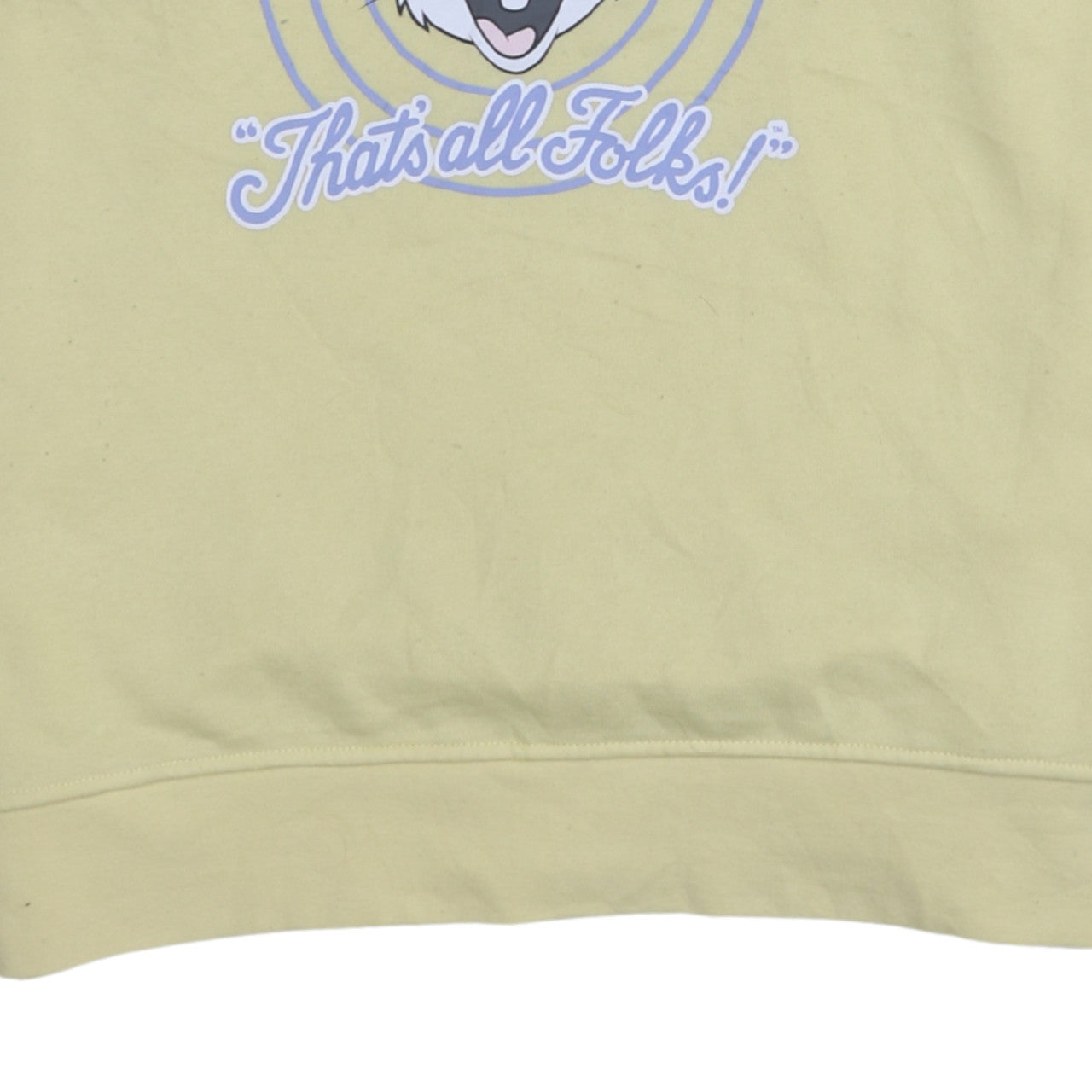 Looney Tunes Women's Yellow Classic Crew Neck Pullover Sweatshirt Size S