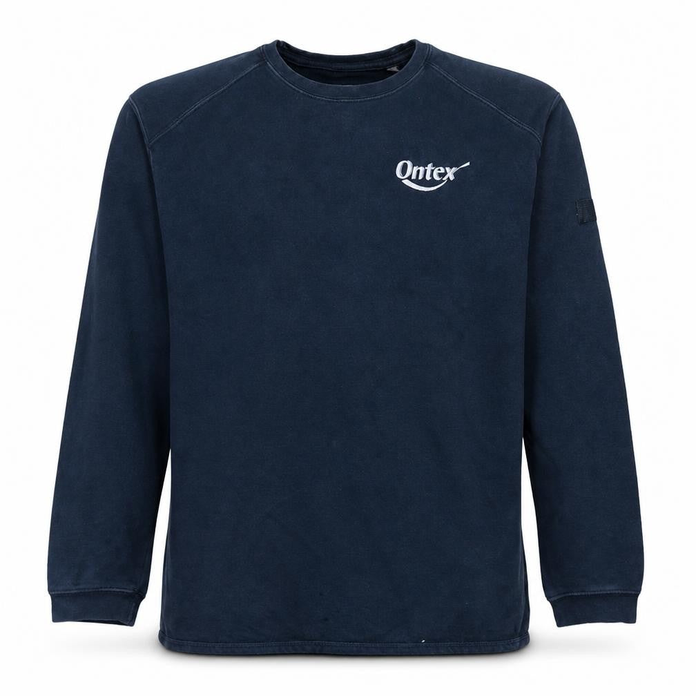 Russell Mens Blue Crew Neck Pullover Sweatshirt Size L