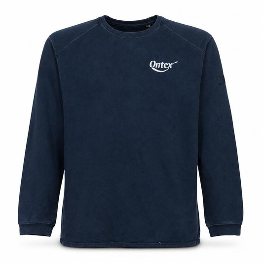 Russell Mens Blue Crew Neck Pullover Sweatshirt Size L
