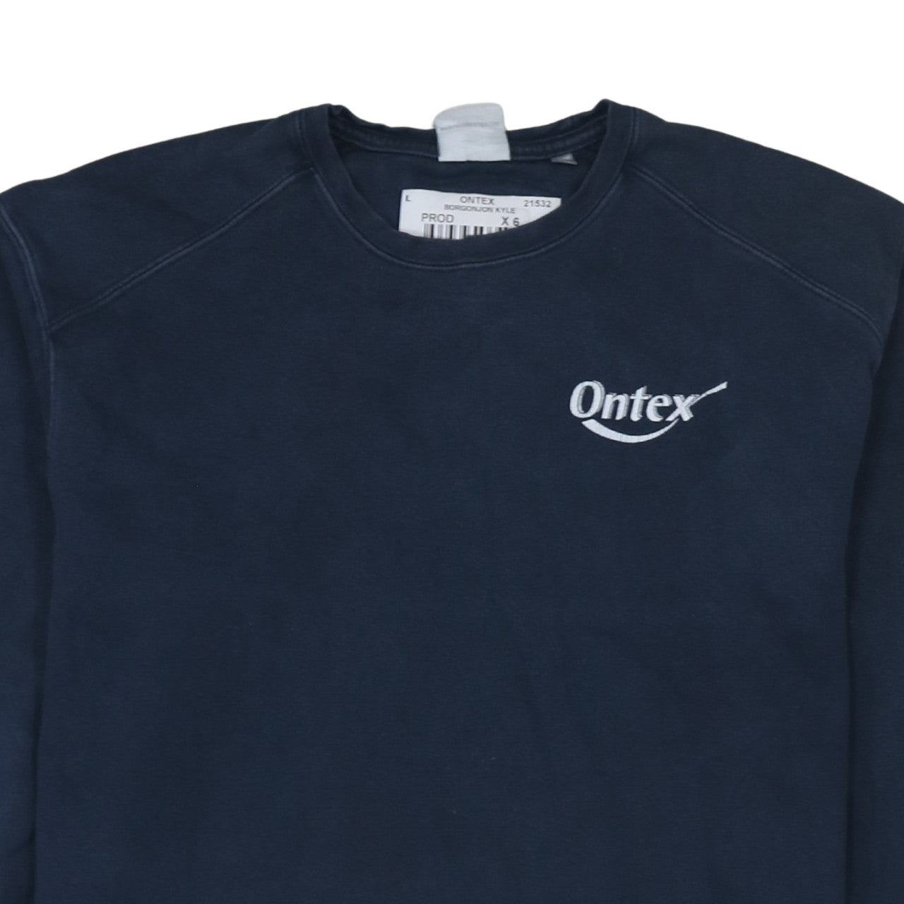Russell Mens Blue Crew Neck Pullover Sweatshirt Size L